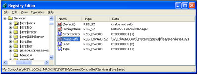 Aries Registry key