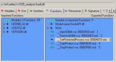 The library HADL.DLL installed by Settec exports many public methods that can be accessed externally by any executable.