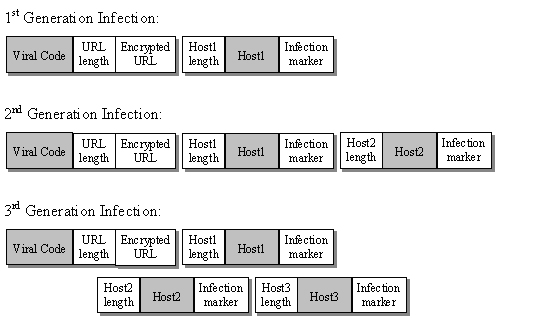 File structure for three generations of infection.