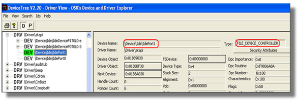 Devices created by atapi.sys.