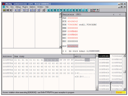 The packet capture as illustrated in Figure 4 will result in this application state.