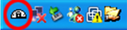 WampServer icon (circled).