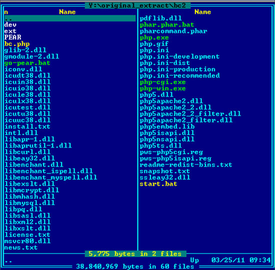 Content of SipPhreak’s self-extracting archive.