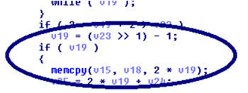 Figure 2: Vulnerable section of the code.