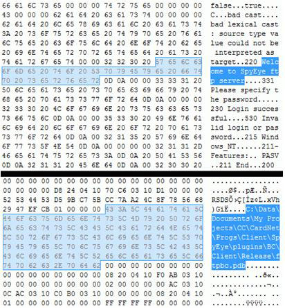 FTP server for SpyEye back connect.