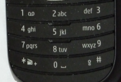 Standard keyboard layout for a basic cellphone/feature phone.