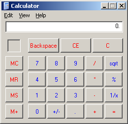 Common calculator configuration.