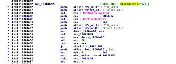 Hooking pr_write function in nspr4.dll.