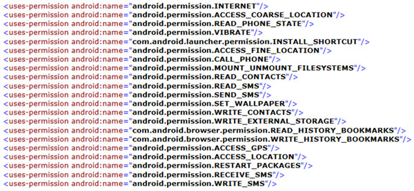 Geimini permissions.