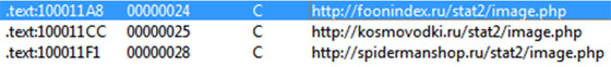 Hard-coded URLs.