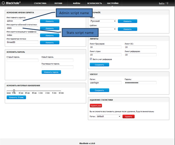 Server config including crucial script names.