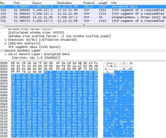 Encrypted module from the C&C server.