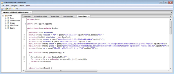 Simple string obfuscations in Blackhole Java components.