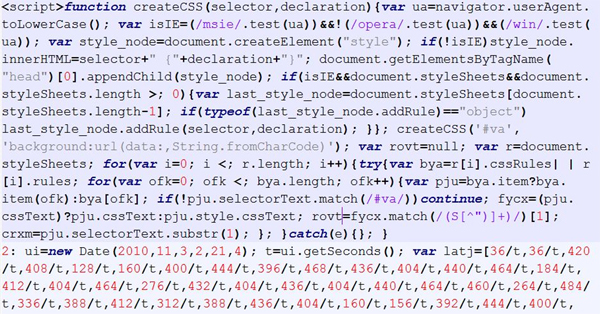 Blackhole web infection component.