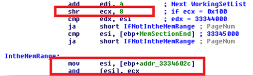 MemoryWorkingSet flag checking loop.