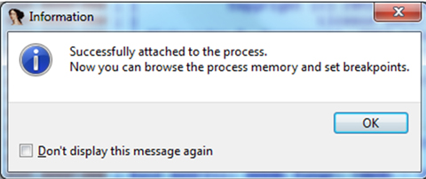Connection to debugger has succeeded.