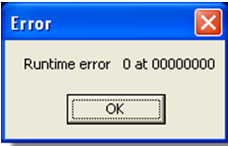 Error message.