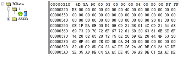 Bitcoin miner in resource of 00000008.@.