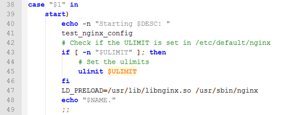 Part of the modified /etc/init.d/nginx script.