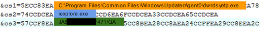 The cs1, cs2 and cs3 values use a simple XOR encryption.