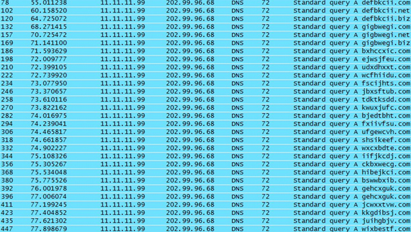 C&C server domains.