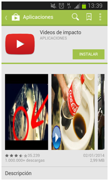 An imitation of Google Play, where you can download the app.