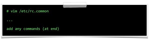 Injecting commands into rc.common.