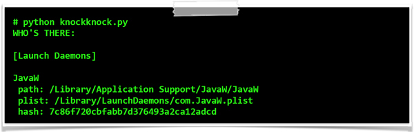 Using KnockKnock to detect iWorm generically.