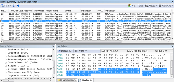 Remote controller packets.