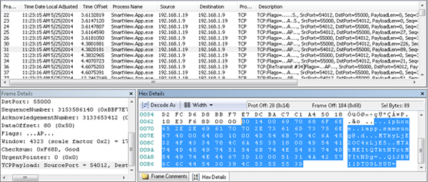 Remote controller authentication packet.