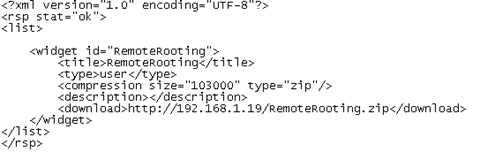RemoteRooting widgetlist.xml.