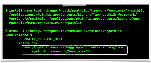 Using install_tool_name to update the embedded name (path).