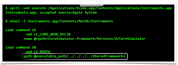 Apple’s vulnerable Instruments app.