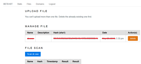 File uploading and scanning capability in Beta BEP.