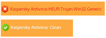 Scan logs as provided by the malware author before and after the offset change.